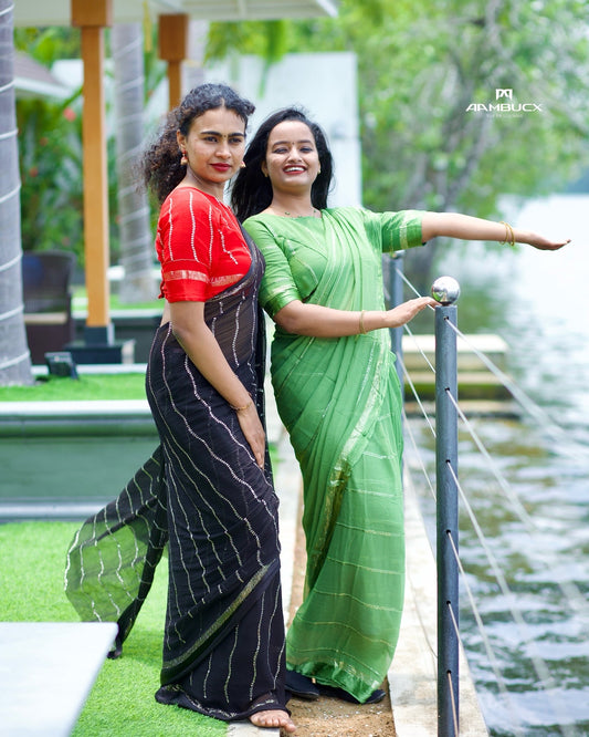 Viscose georgette saree
