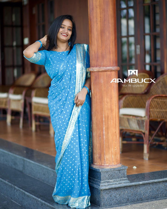 Viscose georgette saree