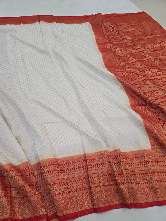 Onam Special – Premium dual shade Banarasi  Georgette Saree [ product code :- 0094 ]