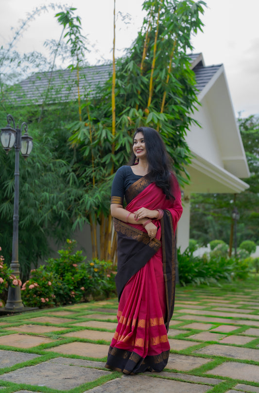 Madurai Sungudi saree zeri border with blouse blouse ] product code:- 0072 ]