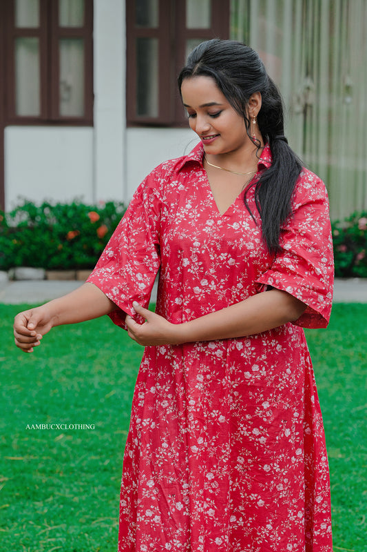 AAMBUCX Special Floral Dress🧑‍🎄 [product code:-0066]