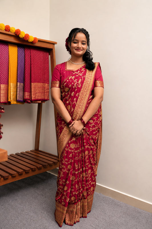 Premium Georgette Crepe Banarasi Saree [ Product code :0081 ]
