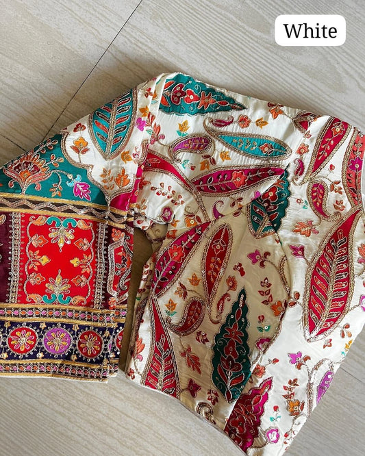 Crepe silk Worked blouse