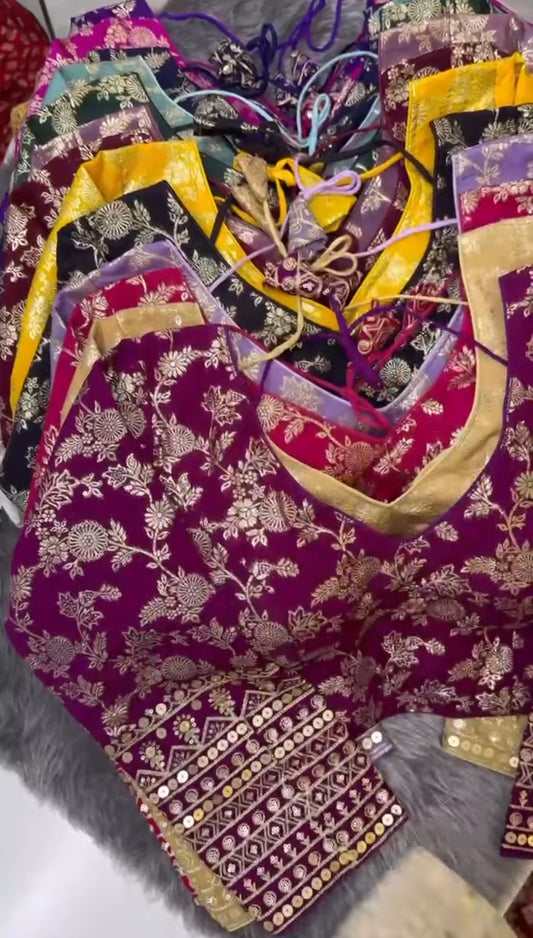 dola silk readymade blouse with embroidery work