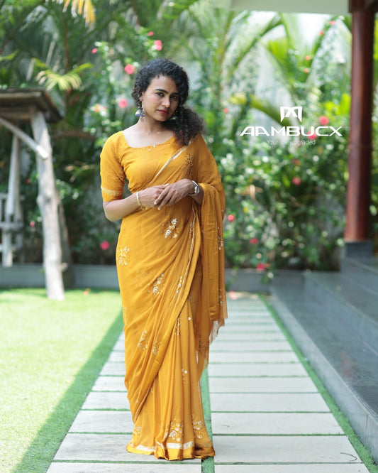 Viscose georgette saree