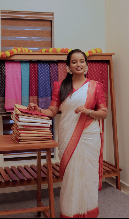 Onam Special – Premium dual shade Banarasi  Georgette Saree [ product code :- 0094 ]