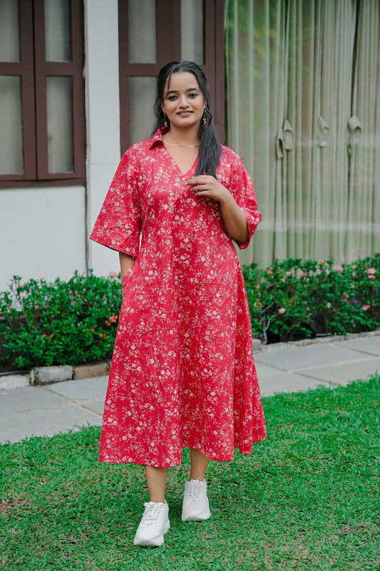 AAMBUCX Special Floral Dress🧑‍🎄 [product code:-0066]